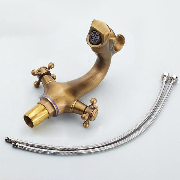 2 Handles Wide Spread Bathroom Faucet Industrial Lavatory Faucet Clearhalo 'Bathroom Remodel & Bathroom Fixtures' 'Bathroom Sink Faucets' 'Bathroom Sinks & Faucet Components' 'bathroom_sink_faucets' 'Home Improvement' 'home_improvement' 'home_improvement_bathroom_sink_faucets' 1200x1200_fc6da706-5a64-438a-91d0-c4587d99cd21