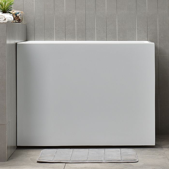 Back to Wall Bathtub Antique Finish Rectangular Soaking Bathtub Clearhalo 'Bathroom Remodel & Bathroom Fixtures' 'Bathtubs' 'Home Improvement' 'home_improvement' 'home_improvement_bathtubs' 'Showers & Bathtubs' 1200x1200_fc8c6d6d-a92c-4a4b-a936-83e94edd1d9b