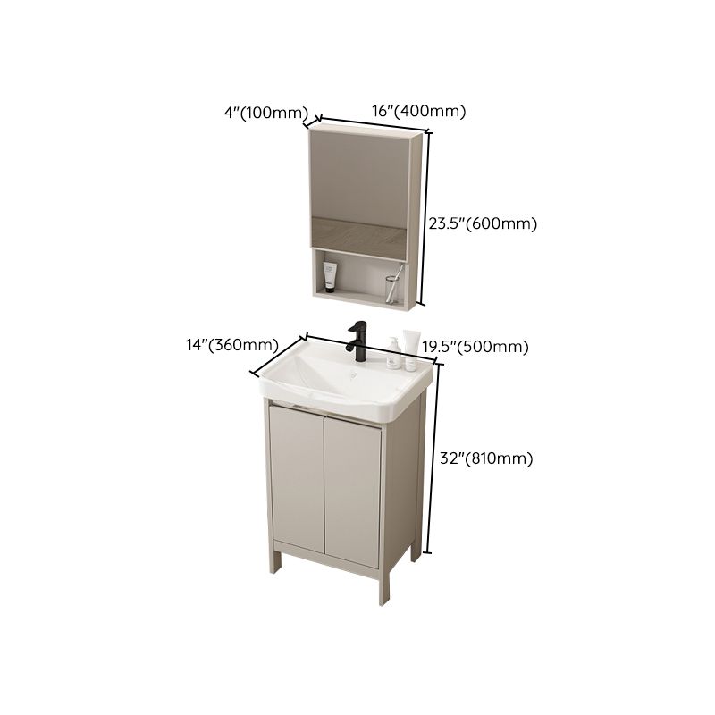 Rectangular Freestanding Bathroom Vanity Modern Gray Single-Sink Vanity Set Clearhalo 'Bathroom Remodel & Bathroom Fixtures' 'Bathroom Vanities' 'bathroom_vanities' 'Home Improvement' 'home_improvement' 'home_improvement_bathroom_vanities' 1200x1200_fcf8068a-6f7a-4ac4-b6b8-db7a0746b24d