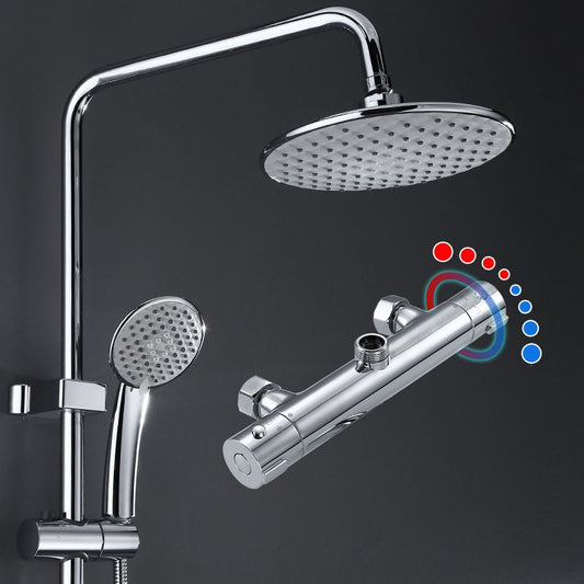 Shower System Rain Massage Jet Round Adjustable Spray Pattern Shower Trim Clearhalo 'Bathroom Remodel & Bathroom Fixtures' 'Home Improvement' 'home_improvement' 'home_improvement_shower_faucets' 'Shower Faucets & Systems' 'shower_faucets' 'Showers & Bathtubs Plumbing' 'Showers & Bathtubs' 1200x1200_fd135622-e54b-4db5-9ec6-47da088f4365