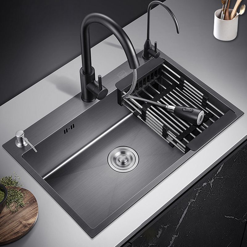 Contemporary Kitchen Sink Stainless Steel 2 Holes Drop-In Kitchen Sink Clearhalo 'Home Improvement' 'home_improvement' 'home_improvement_kitchen_sinks' 'Kitchen Remodel & Kitchen Fixtures' 'Kitchen Sinks & Faucet Components' 'Kitchen Sinks' 'kitchen_sinks' 1200x1200_fd3347fb-d77a-4880-a471-2614d436f16f