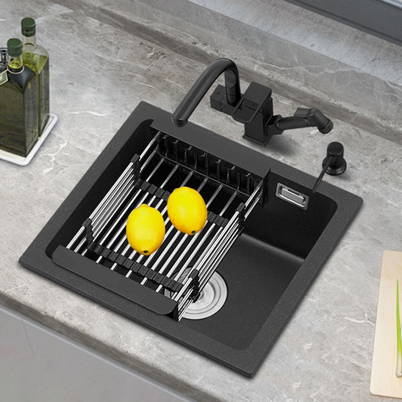 Black Quartz Sink Drop-In Kitchen Sink with with Drain Assembly Clearhalo 'Home Improvement' 'home_improvement' 'home_improvement_kitchen_sinks' 'Kitchen Remodel & Kitchen Fixtures' 'Kitchen Sinks & Faucet Components' 'Kitchen Sinks' 'kitchen_sinks' 1200x1200_fd3c87f5-2bdb-4a5a-b442-6075f859630a