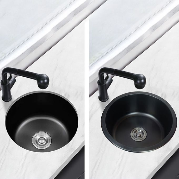 Stainless Steel Round Sink in Black Single Bowl Undermount Sink with Basket Strainer Clearhalo 'Home Improvement' 'home_improvement' 'home_improvement_kitchen_sinks' 'Kitchen Remodel & Kitchen Fixtures' 'Kitchen Sinks & Faucet Components' 'Kitchen Sinks' 'kitchen_sinks' 1200x1200_fd42322e-392c-47b1-be4e-b0bbd8485723