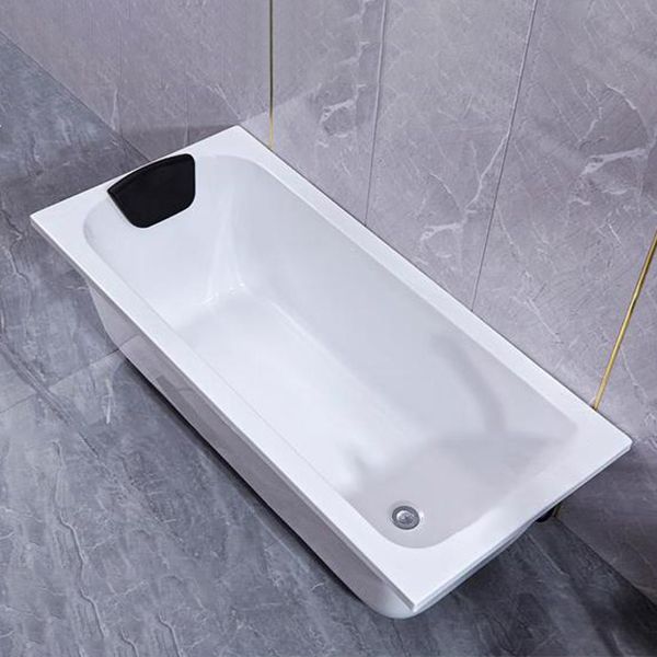 Modern Rectangular Bathtub Back to Wall Soaking Acrylic Freestanding Bath Clearhalo 'Bathroom Remodel & Bathroom Fixtures' 'Bathtubs' 'Home Improvement' 'home_improvement' 'home_improvement_bathtubs' 'Showers & Bathtubs' 1200x1200_fd4abdf7-69a3-4c3c-838b-10a422460170