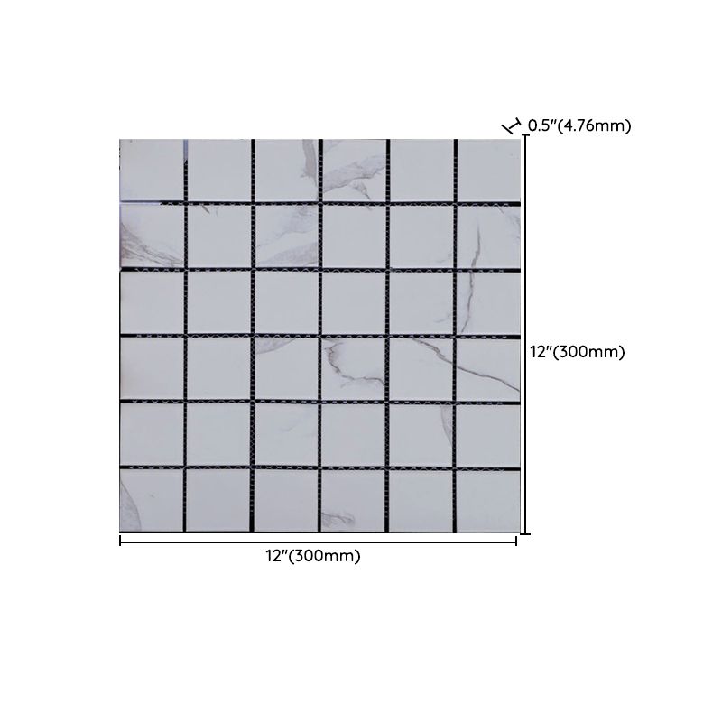 Black and White Wall Tile Mixed Material Mosaic Sheet Wall & Floor Tile Clearhalo 'Floor Tiles & Wall Tiles' 'floor_tiles_wall_tiles' 'Flooring 'Home Improvement' 'home_improvement' 'home_improvement_floor_tiles_wall_tiles' Walls and Ceiling' 1200x1200_fd4aee64-a89a-4a87-8024-0f19dbe18f70