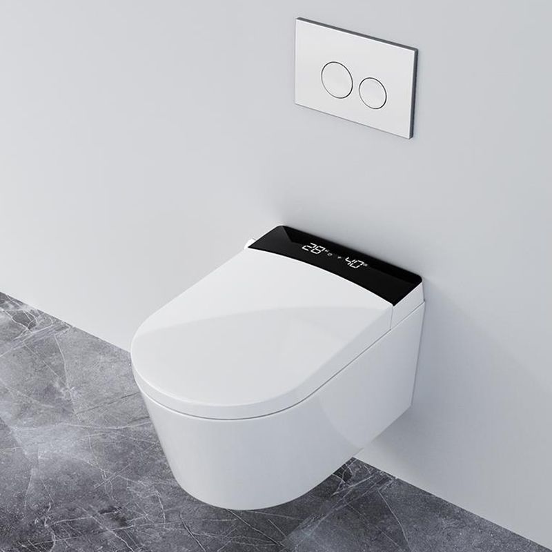 Elongated Wall Mounted Bidet with Heated Seat White 12.20" High Temperature Control Bidet Clearhalo 'Bathroom Remodel & Bathroom Fixtures' 'Bidets' 'Home Improvement' 'home_improvement' 'home_improvement_bidets' 'Toilets & Bidets' 1200x1200_fd4bd601-1d41-4182-9fb0-05e99a457aa2