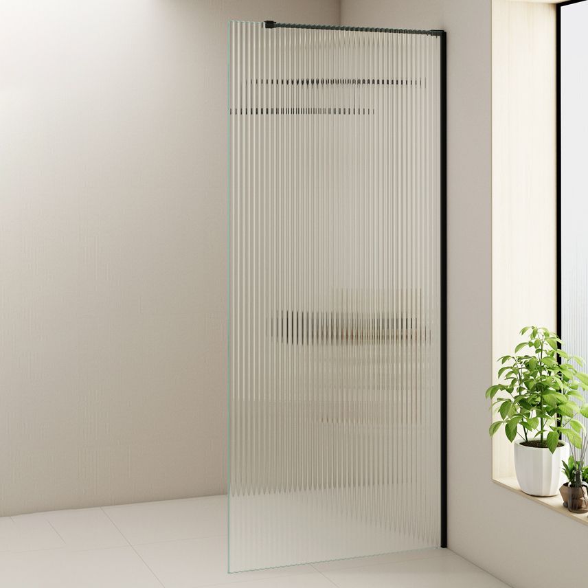 Semi Frameless Single Tempered Glass Shower Screen with Fixed Panel Clearhalo 'Bathroom Remodel & Bathroom Fixtures' 'Home Improvement' 'home_improvement' 'home_improvement_shower_tub_doors' 'Shower and Tub Doors' 'shower_tub_doors' 'Showers & Bathtubs' 1200x1200_fd56f5df-bb5a-4884-b3a8-34e2e6a9f549