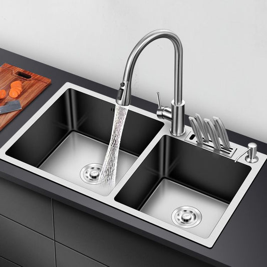 Modern Style Kitchen Sink Stainless Steel Kitchen Double Sink with Soundproofing Clearhalo 'Home Improvement' 'home_improvement' 'home_improvement_kitchen_sinks' 'Kitchen Remodel & Kitchen Fixtures' 'Kitchen Sinks & Faucet Components' 'Kitchen Sinks' 'kitchen_sinks' 1200x1200_fd58503d-52c0-426d-9903-6753786ac751