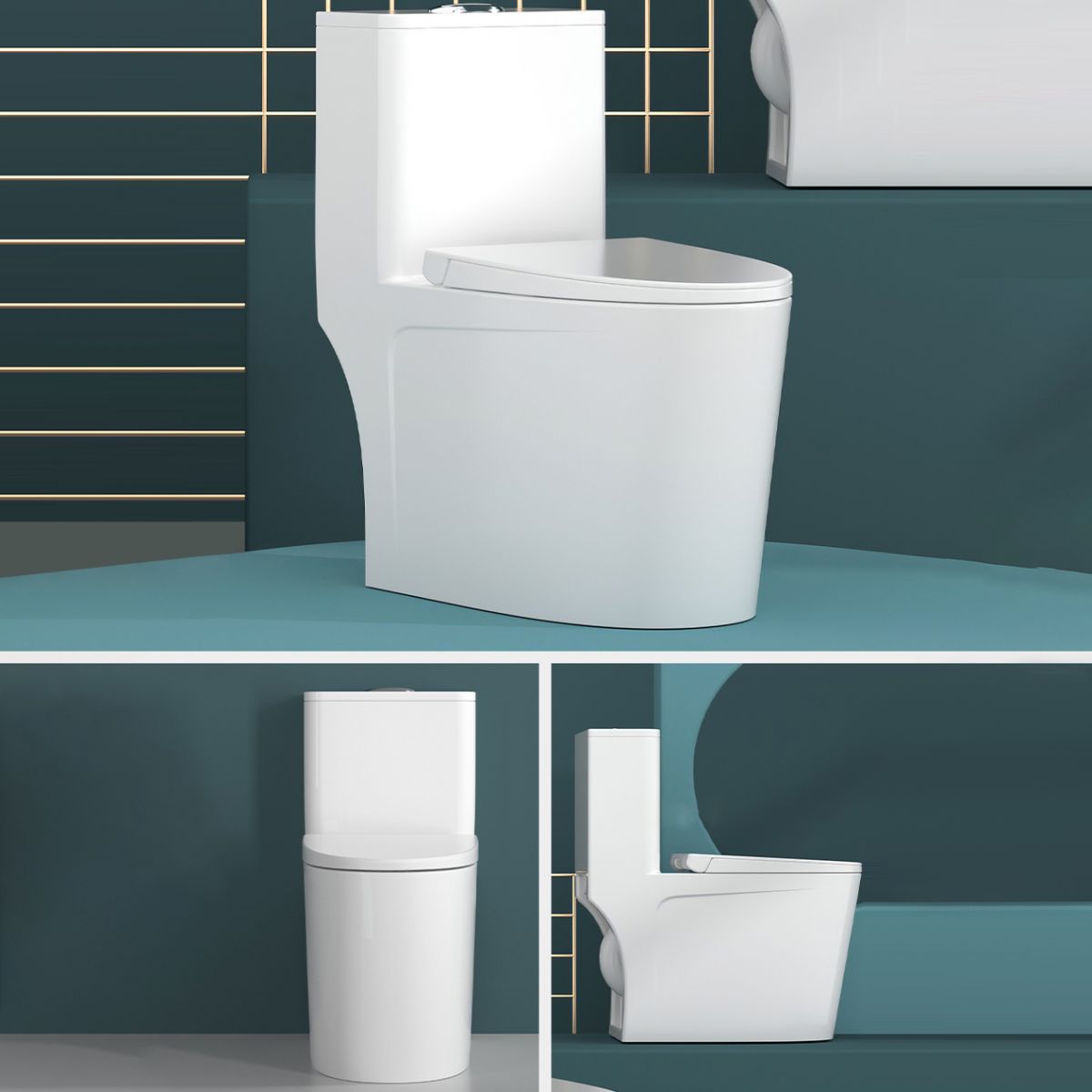 Modern Siphon Jet Toilet Bowl White Bidet Toilet with Seat for Bathroom Clearhalo 'Bathroom Remodel & Bathroom Fixtures' 'Home Improvement' 'home_improvement' 'home_improvement_toilets' 'Toilets & Bidets' 'Toilets' 1200x1200_fd614f63-05f6-4643-881e-58a9b83a85cb
