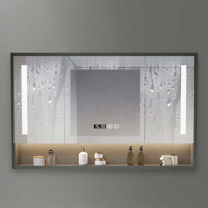 Modern Gray Vanity Sink Mirror Cabinet Wall-Mounted Bathroom Vanity Cabinet with Drawers Clearhalo 'Bathroom Remodel & Bathroom Fixtures' 'Bathroom Vanities' 'bathroom_vanities' 'Home Improvement' 'home_improvement' 'home_improvement_bathroom_vanities' 1200x1200_fd6c6b06-018f-4b29-ba3b-c081d5ef2fcd