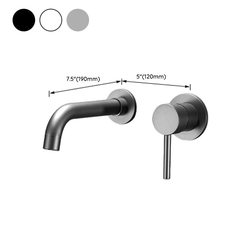 Bathroom Faucet Wall-mounted Lever Handle Multi-function Faucet Clearhalo 'Bathroom Remodel & Bathroom Fixtures' 'Bathroom Sink Faucets' 'Bathroom Sinks & Faucet Components' 'bathroom_sink_faucets' 'Home Improvement' 'home_improvement' 'home_improvement_bathroom_sink_faucets' 1200x1200_fd8bedc9-0bcc-4092-9c2a-2faa8bc7859b