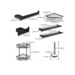 5-Piece Modernism Bath Hardware Set in Stainless Steel Matte Black Clearhalo 'Bathroom Hardware Sets' 'Bathroom Hardware' 'Bathroom Remodel & Bathroom Fixtures' 'bathroom_hardware_sets' 'Home Improvement' 'home_improvement' 'home_improvement_bathroom_hardware_sets' 1200x1200_fd9188c8-9bde-4817-b4ae-5f92d39bc627