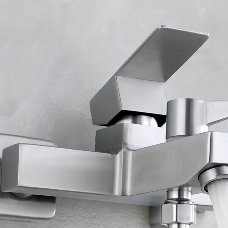 Modern Tub Faucet Trim 304 Stainless Steel Wall Mount Bathroom Faucet Clearhalo 'Bathroom Remodel & Bathroom Fixtures' 'Bathtub Faucets' 'bathtub_faucets' 'Home Improvement' 'home_improvement' 'home_improvement_bathtub_faucets' 1200x1200_fd9c8452-c419-4151-8165-986629398e97