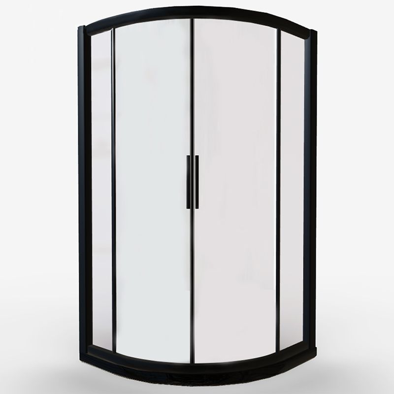 Easy Clean Glass Shower Enclosure Black Neo-Angle Shower Kit Clearhalo 'Bathroom Remodel & Bathroom Fixtures' 'Home Improvement' 'home_improvement' 'home_improvement_shower_stalls_enclosures' 'Shower Stalls & Enclosures' 'shower_stalls_enclosures' 'Showers & Bathtubs' 1200x1200_fdaf9ce7-8fb0-4fb8-aa58-e2f96a4fee4f