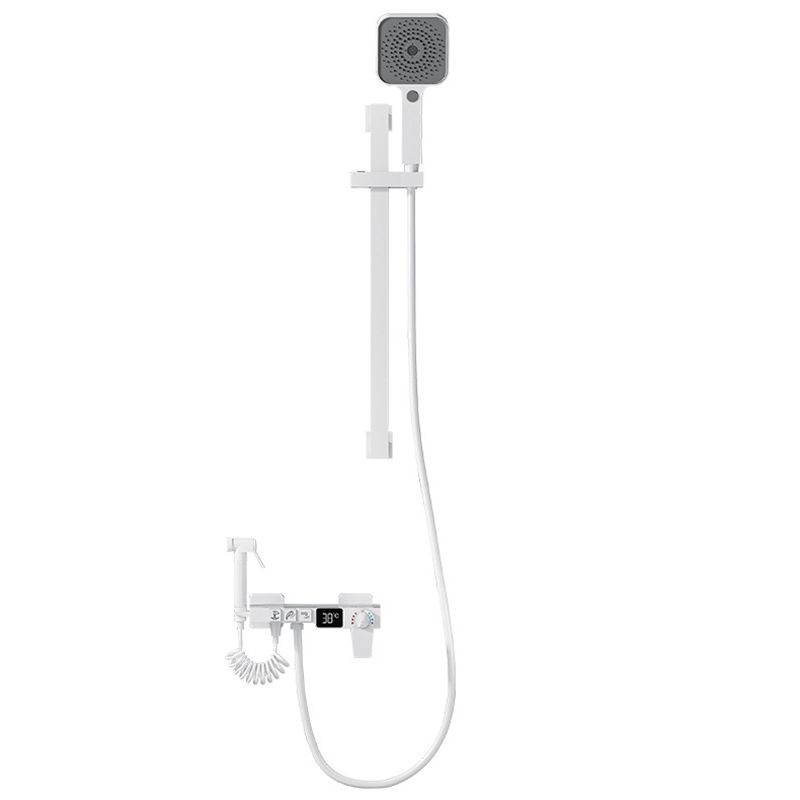 Single Hand Shower Modern Shower Faucet Wall Mounted Shower Trim Clearhalo 'Bathroom Remodel & Bathroom Fixtures' 'Home Improvement' 'home_improvement' 'home_improvement_shower_faucets' 'Shower Faucets & Systems' 'shower_faucets' 'Showers & Bathtubs Plumbing' 'Showers & Bathtubs' 1200x1200_fdb12657-5d56-455d-b402-757ac0cfd3ce