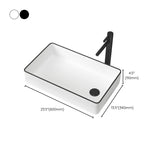 Contemporary Bathroom Sink Pop-Up Drain Porcelain Rectangular Vessel Sink Clearhalo 'Bathroom Remodel & Bathroom Fixtures' 'Bathroom Sinks & Faucet Components' 'Bathroom Sinks' 'bathroom_sink' 'Home Improvement' 'home_improvement' 'home_improvement_bathroom_sink' 1200x1200_fdb8f65e-1406-469f-a289-994f4f83b71c