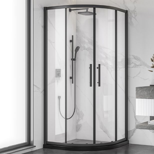 Aluminum Alloy Tempered Glass Shower Door Simple Shower Screen Clearhalo 'Bathroom Remodel & Bathroom Fixtures' 'Home Improvement' 'home_improvement' 'home_improvement_shower_tub_doors' 'Shower and Tub Doors' 'shower_tub_doors' 'Showers & Bathtubs' 1200x1200_fdb91726-b249-46f7-bfb8-2e4928500070
