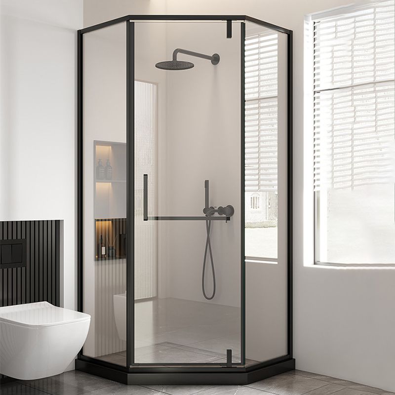 Metallic 77" H Framed Pivot Shower Doors Tempered Shower Door Clearhalo 'Bathroom Remodel & Bathroom Fixtures' 'Home Improvement' 'home_improvement' 'home_improvement_shower_tub_doors' 'Shower and Tub Doors' 'shower_tub_doors' 'Showers & Bathtubs' 1200x1200_fdca7fb4-be53-44c2-a884-e581f11af8d5