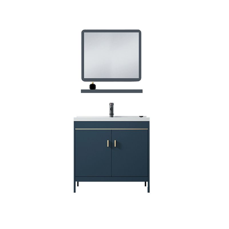 Contemporary Blue Sink Cabinet Metal Mirror Cabinet Bathroom Vanity Cabinet Clearhalo 'Bathroom Remodel & Bathroom Fixtures' 'Bathroom Vanities' 'bathroom_vanities' 'Home Improvement' 'home_improvement' 'home_improvement_bathroom_vanities' 1200x1200_fdcaa8b2-44af-4a78-b794-ebcb5de2e1b9