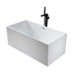 Flat bottom Acrylic Bathtub Soaking White Internal Drain Tub Clearhalo 'Bathroom Remodel & Bathroom Fixtures' 'Bathtubs' 'Home Improvement' 'home_improvement' 'home_improvement_bathtubs' 'Showers & Bathtubs' 1200x1200_fded3632-5ef8-47cd-ab48-b06a3427a52e