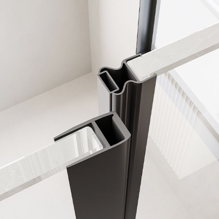 Glass and Metal Shower Door Simple One-Line Shower Bath Door Clearhalo 'Bathroom Remodel & Bathroom Fixtures' 'Home Improvement' 'home_improvement' 'home_improvement_shower_tub_doors' 'Shower and Tub Doors' 'shower_tub_doors' 'Showers & Bathtubs' 1200x1200_fdf6efdd-f874-44a5-8c75-75ddded68e54