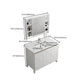 Free Standing Vanity Set White Drawer Ceramic Sink Faucet Vanity Set with Mirror Clearhalo 'Bathroom Remodel & Bathroom Fixtures' 'Bathroom Vanities' 'bathroom_vanities' 'Home Improvement' 'home_improvement' 'home_improvement_bathroom_vanities' 1200x1200_fe0a82b7-0ff5-418b-8d55-b72a4aea9e1f