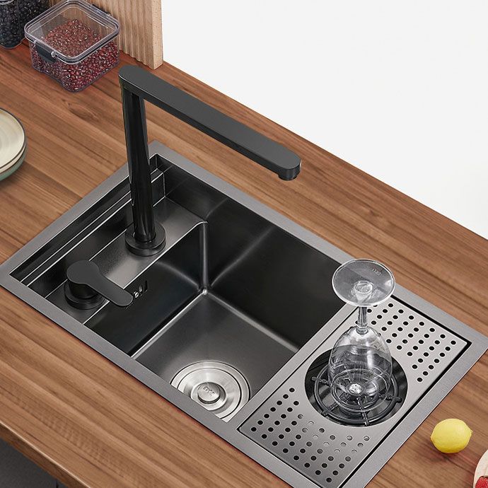 Creative Soundproofing Sink Stainless Steel Kitchen Sink with Accessories Clearhalo 'Home Improvement' 'home_improvement' 'home_improvement_kitchen_sinks' 'Kitchen Remodel & Kitchen Fixtures' 'Kitchen Sinks & Faucet Components' 'Kitchen Sinks' 'kitchen_sinks' 1200x1200_fe0daeb9-22c7-42f5-9d0d-03d6c9c40163