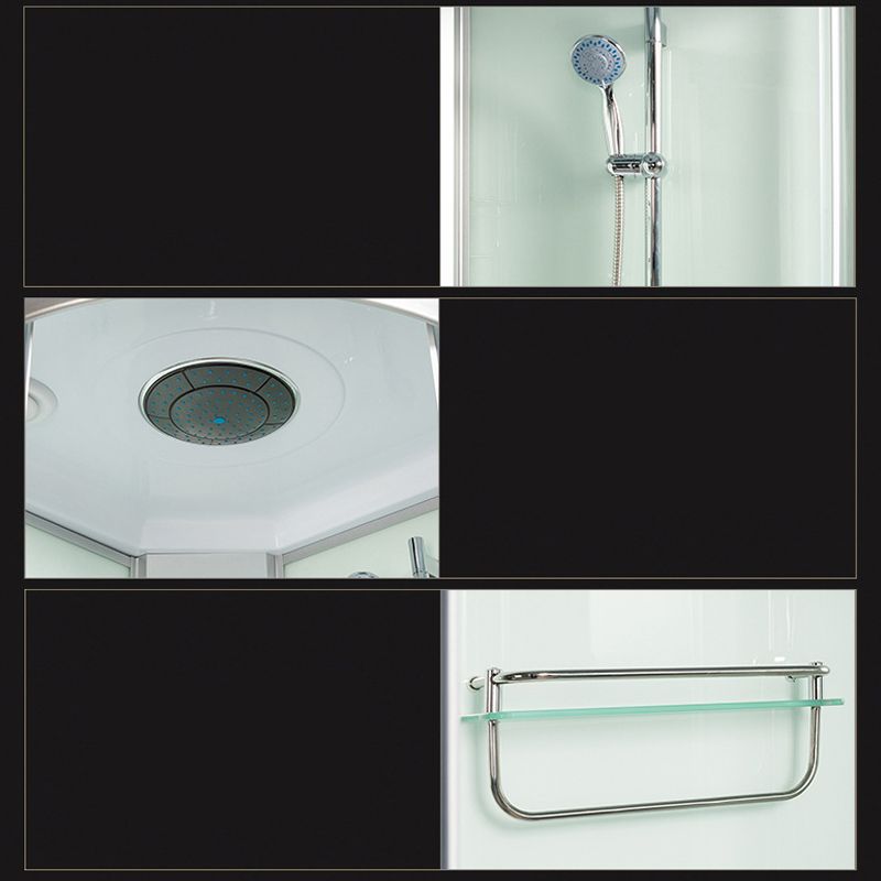 Double Sliding Shower Stall Semi-Frameless 82.5" H Shower Stall in White Clearhalo 'Bathroom Remodel & Bathroom Fixtures' 'Home Improvement' 'home_improvement' 'home_improvement_shower_stalls_enclosures' 'Shower Stalls & Enclosures' 'shower_stalls_enclosures' 'Showers & Bathtubs' 1200x1200_fe0f0027-d676-4cbc-a765-47524cb04b66