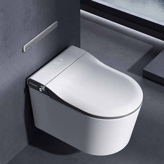 Elongated Smart Bidet White UF Rust Resistant Siphon Jet Wall-Mounted Clearhalo 'Bathroom Remodel & Bathroom Fixtures' 'Bidets' 'Home Improvement' 'home_improvement' 'home_improvement_bidets' 'Toilets & Bidets' 1200x1200_fe15486d-25a5-404c-9726-05bf4bb3748b