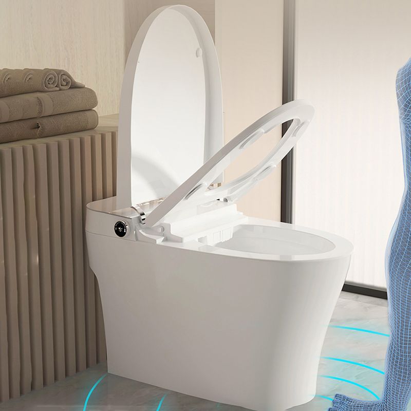 Minimalistic White Temperature Control Bidet Elongated Toilet Seat Bidet with Heated Seat Clearhalo 'Bathroom Remodel & Bathroom Fixtures' 'Bidets' 'Home Improvement' 'home_improvement' 'home_improvement_bidets' 'Toilets & Bidets' 1200x1200_fe19564a-9a48-438f-ab87-1c135bf0e778