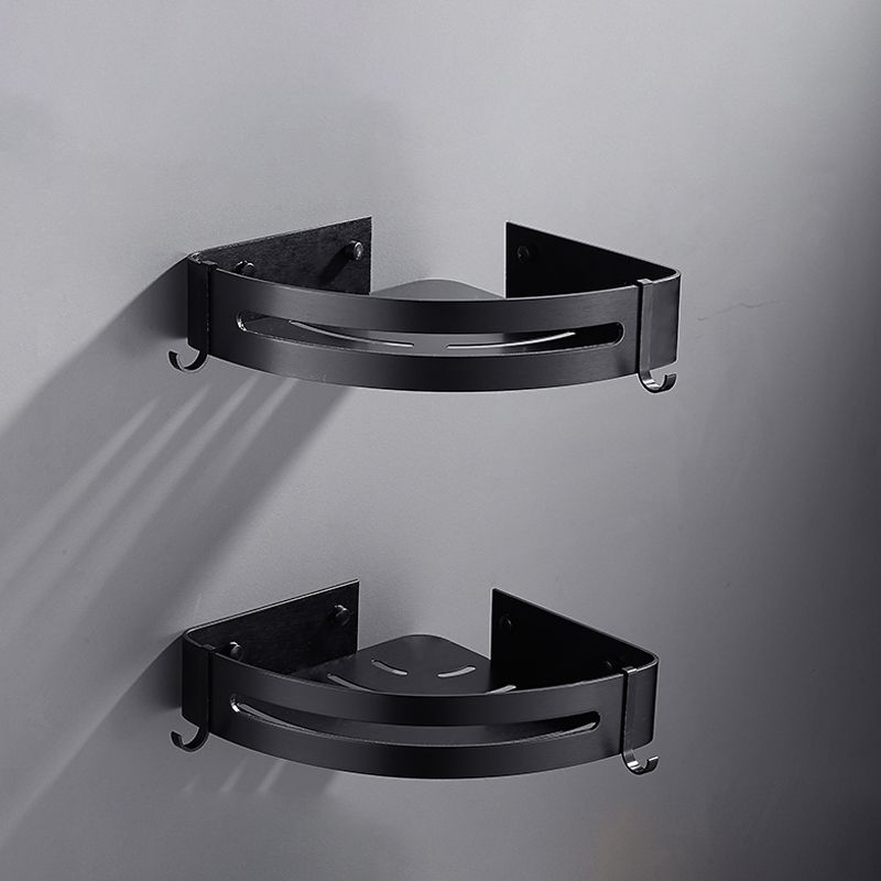 Matte Black Modern Bathroom Accessory Set, Set of 3, Bath Shelf Clearhalo 'Bathroom Hardware Sets' 'Bathroom Hardware' 'Bathroom Remodel & Bathroom Fixtures' 'bathroom_hardware_sets' 'Home Improvement' 'home_improvement' 'home_improvement_bathroom_hardware_sets' 1200x1200_fe1d6e21-2ffe-4a7b-858c-1237d64e9648
