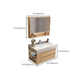 Gorgeous Sink Vanity Wood Wall-Mounted Mirror Cabinet Vanity Cabinet with Storage Shelving Clearhalo 'Bathroom Remodel & Bathroom Fixtures' 'Bathroom Vanities' 'bathroom_vanities' 'Home Improvement' 'home_improvement' 'home_improvement_bathroom_vanities' 1200x1200_fe238eb7-1cda-4237-99d1-6872c26d96f6