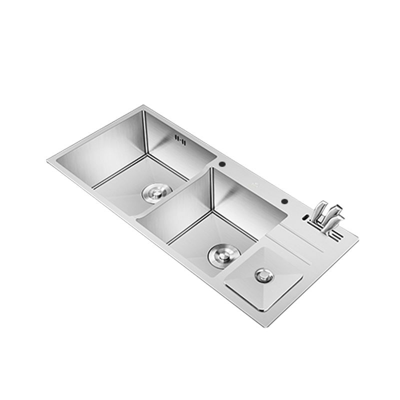 Modern Style Kitchen Sink Dirt Resistant Drop-In Sink with Drain Strainer Kit Clearhalo 'Home Improvement' 'home_improvement' 'home_improvement_kitchen_sinks' 'Kitchen Remodel & Kitchen Fixtures' 'Kitchen Sinks & Faucet Components' 'Kitchen Sinks' 'kitchen_sinks' 1200x1200_fe291211-4376-4a91-941d-3ec64ca6e622