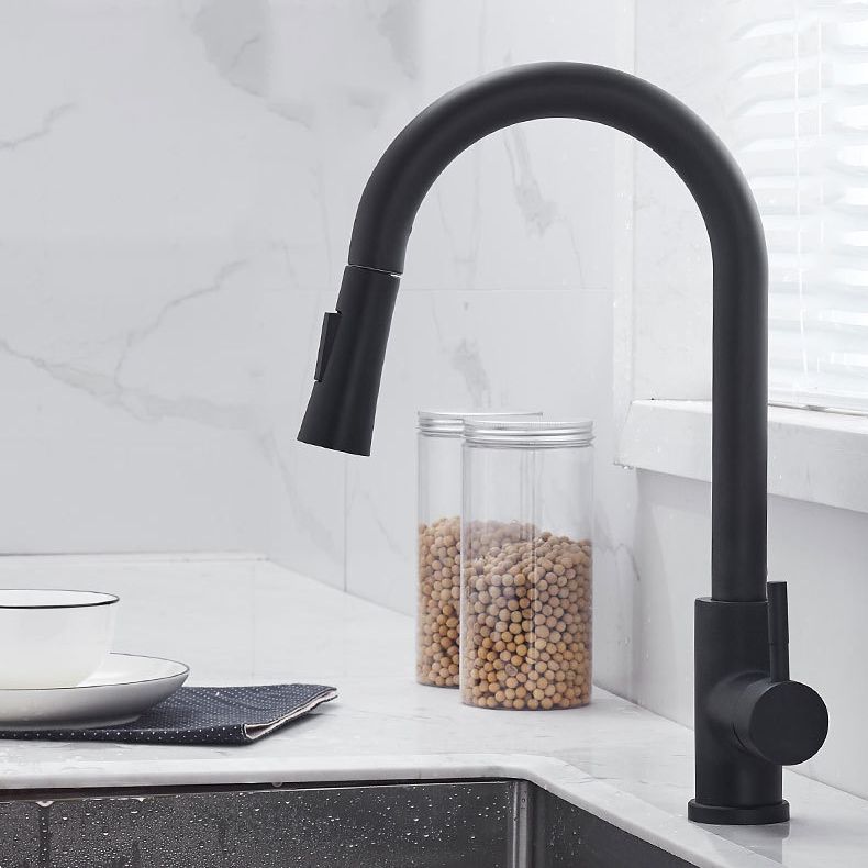 Pull Down Sprayer Kitchen Faucet 1-Handle Touch Bar Faucet with Supply Lines Clearhalo 'Home Improvement' 'home_improvement' 'home_improvement_kitchen_faucets' 'Kitchen Faucets' 'Kitchen Remodel & Kitchen Fixtures' 'Kitchen Sinks & Faucet Components' 'kitchen_faucets' 1200x1200_fe3d4d1e-10d5-42f7-93da-7308ffb7d16e