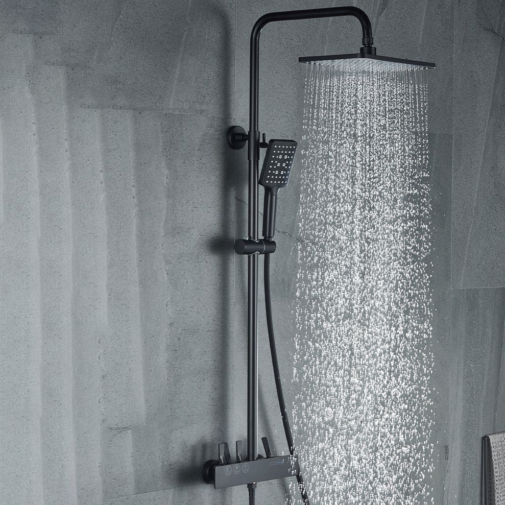 Modern Shower Trim Brass Slide Bar Included Adjustable Shower Head Shower System Clearhalo 'Bathroom Remodel & Bathroom Fixtures' 'Home Improvement' 'home_improvement' 'home_improvement_shower_faucets' 'Shower Faucets & Systems' 'shower_faucets' 'Showers & Bathtubs Plumbing' 'Showers & Bathtubs' 1200x1200_fe4daad1-482c-4c3c-9cd9-c158bb8f919a