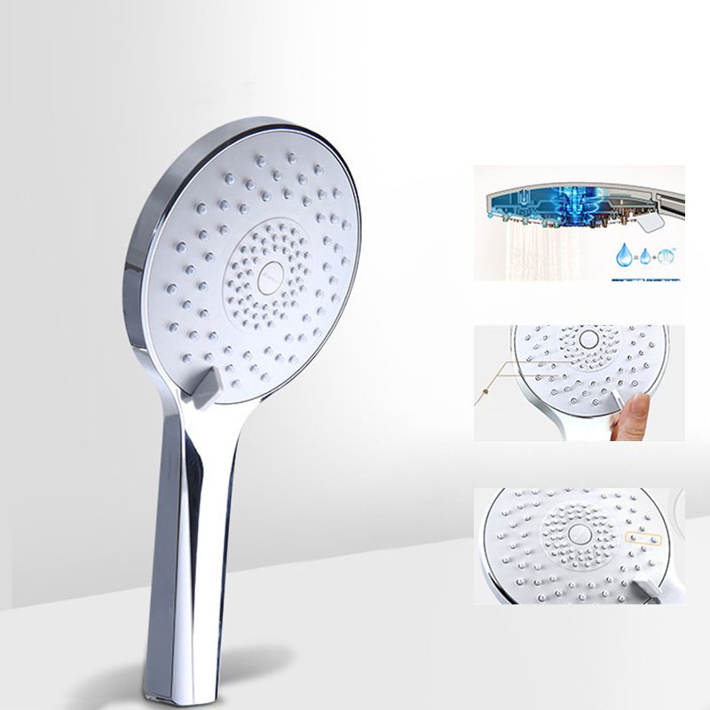 Modern Style Round Handheld Shower Bathroom Metal Wall Mounted Hand Shower Clearhalo 'Bathroom Remodel & Bathroom Fixtures' 'Home Improvement' 'home_improvement' 'home_improvement_shower_heads' 'Shower Heads' 'shower_heads' 'Showers & Bathtubs Plumbing' 'Showers & Bathtubs' 1200x1200_fe4e4c75-3205-44ec-8564-287e0e8d58ae