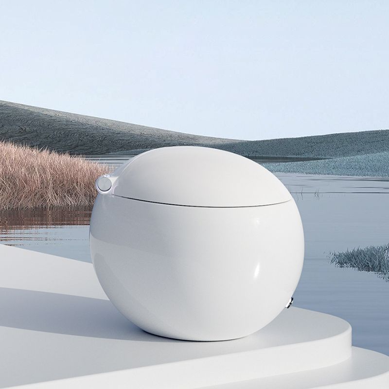 White Contemporary Floor Standing Bidet Round Ceramic Floor Mount Bidet Clearhalo 'Bathroom Remodel & Bathroom Fixtures' 'Bidets' 'Home Improvement' 'home_improvement' 'home_improvement_bidets' 'Toilets & Bidets' 1200x1200_fe654fc8-640e-4d3a-9c1b-4d1bba73b0de