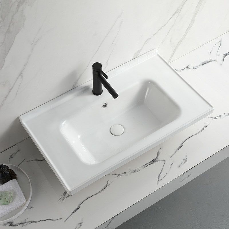 Modern Vessel Sink Rectangular Porcelain Drop-in Bathroom Sink(Not Included Faucet) Clearhalo 'Bathroom Remodel & Bathroom Fixtures' 'Bathroom Sinks & Faucet Components' 'Bathroom Sinks' 'bathroom_sink' 'Home Improvement' 'home_improvement' 'home_improvement_bathroom_sink' 1200x1200_fe8e55df-6024-4a70-ad83-5ceae6baad29