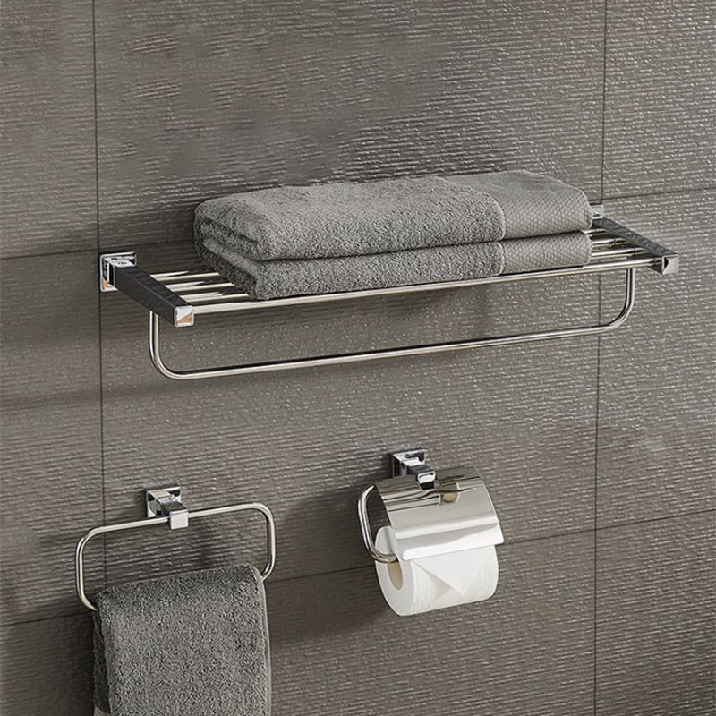 Modern Bathroom Accessories Hardware Set Paper Holder Stainless Steel Bathroom Set Clearhalo 'Bathroom Hardware Sets' 'Bathroom Hardware' 'Bathroom Remodel & Bathroom Fixtures' 'bathroom_hardware_sets' 'Home Improvement' 'home_improvement' 'home_improvement_bathroom_hardware_sets' 1200x1200_feb54a9e-08ef-4f37-8020-b176ca1ebf2f