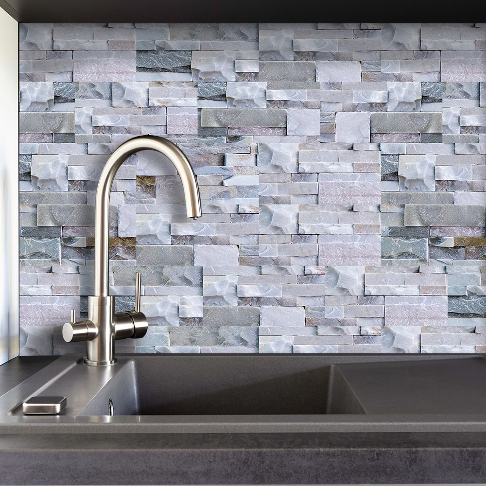 Modern Grey PVC Peel and Stick Tiles Rectangular Stacked Stone Mosaic Tile Clearhalo 'Flooring 'Home Improvement' 'home_improvement' 'home_improvement_peel_stick_blacksplash' 'Peel & Stick Backsplash Tile' 'peel_stick_blacksplash' 'Walls & Ceilings' Walls and Ceiling' 1200x1200_febfe9d7-ff73-41ee-9279-ebea4da5087d