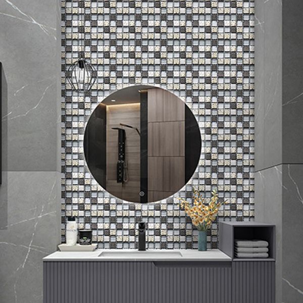 Mosaic Tile Peel and Stick Tile Plastic Waterproof Peel & Stick Mosaic Tile Clearhalo 'Flooring 'Home Improvement' 'home_improvement' 'home_improvement_peel_stick_blacksplash' 'Peel & Stick Backsplash Tile' 'peel_stick_blacksplash' 'Walls & Ceilings' Walls and Ceiling' 1200x1200_fec05611-6fe5-4d5e-8a65-f6bd2ca5ef88