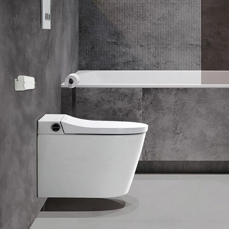 Modern Elongated Wall Hung Toilet Set with Remote Control Included Clearhalo 'Bathroom Remodel & Bathroom Fixtures' 'Bidets' 'Home Improvement' 'home_improvement' 'home_improvement_bidets' 'Toilets & Bidets' 1200x1200_feca5d21-6c58-4018-8db6-a7791a666606