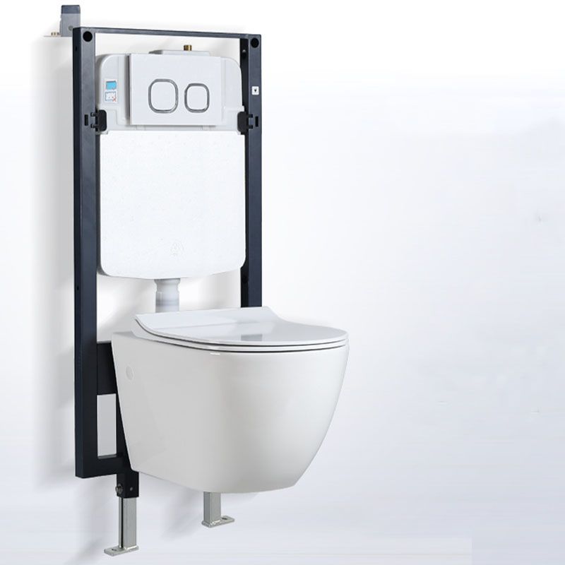 Wall-mounted Toilet Household In-wall Hidden Tank Soft-Close Seat Toilet Clearhalo 'Bathroom Remodel & Bathroom Fixtures' 'Home Improvement' 'home_improvement' 'home_improvement_toilets' 'Toilets & Bidets' 'Toilets' 1200x1200_fee19995-30f9-4818-b31b-f76eacf8c0a7