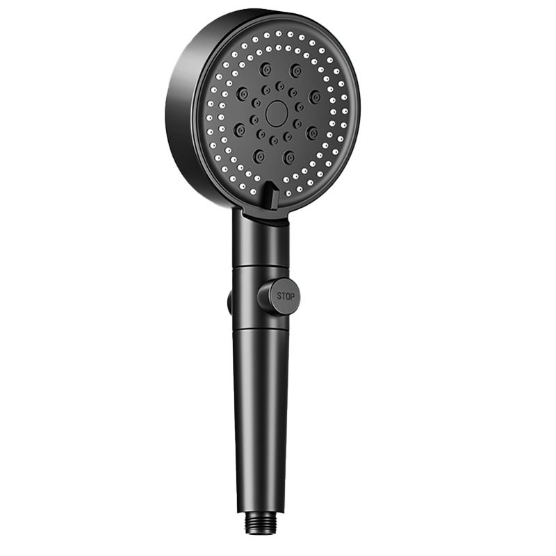 Modern 6 Setting Shower Head Adjustable Spray Pattern Matte Black Round Shower Head Clearhalo 'Bathroom Remodel & Bathroom Fixtures' 'Home Improvement' 'home_improvement' 'home_improvement_shower_heads' 'Shower Heads' 'shower_heads' 'Showers & Bathtubs Plumbing' 'Showers & Bathtubs' 1200x1200_ff000578-7e00-45aa-bb1a-192fe3a2ba6b