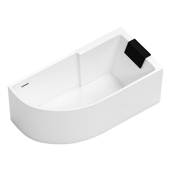 Corner Modern Acrylic Bathtub Soaking White Back to Wall Bath Clearhalo 'Bathroom Remodel & Bathroom Fixtures' 'Bathtubs' 'Home Improvement' 'home_improvement' 'home_improvement_bathtubs' 'Showers & Bathtubs' 1200x1200_ff0ff5cf-b837-4d03-88e0-c7ddfc225f52