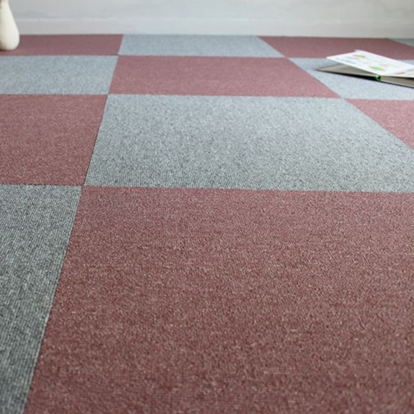 Carpet Tile Non-Skid Fade Resistant Solid Color Self Peel and Stick Carpet Tiles Bedroom Clearhalo 'Carpet Tiles & Carpet Squares' 'carpet_tiles_carpet_squares' 'Flooring 'Home Improvement' 'home_improvement' 'home_improvement_carpet_tiles_carpet_squares' Walls and Ceiling' 1200x1200_ff1b6737-ad94-4ca3-a72e-26f237581b87