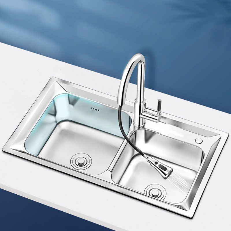 Stainless Steel Kitchen Sink Double Basin Sink with Drain Assembly Clearhalo 'Home Improvement' 'home_improvement' 'home_improvement_kitchen_sinks' 'Kitchen Remodel & Kitchen Fixtures' 'Kitchen Sinks & Faucet Components' 'Kitchen Sinks' 'kitchen_sinks' 1200x1200_ff39f03f-f860-4e47-b413-7f1601aa5b89