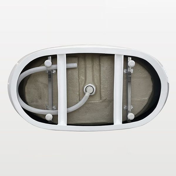 Modern Style Freestanding Bathtub Single Oval Acrylic Bathtub for Bathroom Clearhalo 'Bathroom Remodel & Bathroom Fixtures' 'Bathtubs' 'Home Improvement' 'home_improvement' 'home_improvement_bathtubs' 'Showers & Bathtubs' 1200x1200_ff46b0ea-5dd6-4d54-88d5-9775712c9013