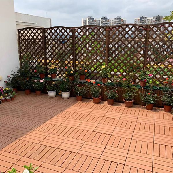 Interlocking Composite Deck Tile Outdoor Patio 11.8" x 11.8" Decktile Clearhalo 'Home Improvement' 'home_improvement' 'home_improvement_outdoor_deck_tiles_planks' 'Outdoor Deck Tiles & Planks' 'Outdoor Flooring & Tile' 'Outdoor Remodel' 'outdoor_deck_tiles_planks' 1200x1200_ff7827f9-db1b-4b47-b3d0-205ad1ed0f40