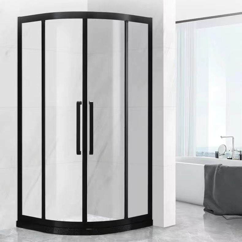 Clear Tempered Glass Shower Enclosure Double Sliding Shower Enclosure Clearhalo 'Bathroom Remodel & Bathroom Fixtures' 'Home Improvement' 'home_improvement' 'home_improvement_shower_stalls_enclosures' 'Shower Stalls & Enclosures' 'shower_stalls_enclosures' 'Showers & Bathtubs' 1200x1200_ff7fc335-0092-4a1c-a349-c6fc5d521ff0